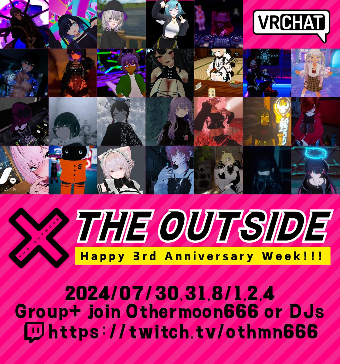 THE OUTSIDE 3rd Anniversaryのフライヤー